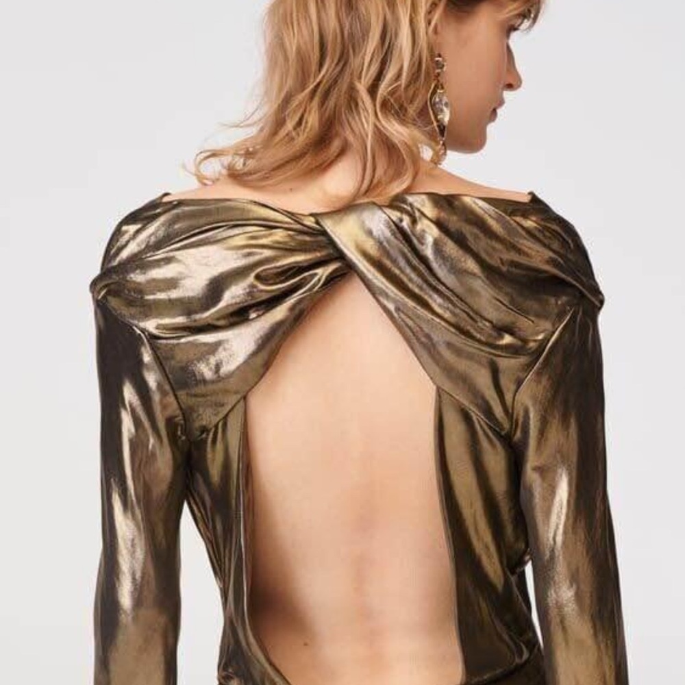 Elegant Gold Metallic Dress
